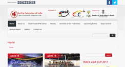 Desktop Screenshot of cyclingfederationofindia.org