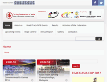 Tablet Screenshot of cyclingfederationofindia.org